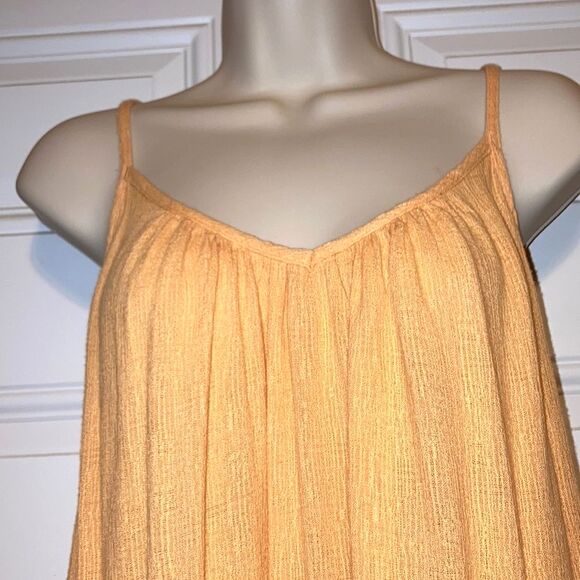 BILLABONG Beach Vibes Orange Solid Tank Dress Cover Up Womens Medium - Picture 5 of 14